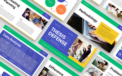 Modèle de diapositive Google pour la stratégie marketing de la soutenance de thèse