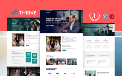 Modelo WordPress Elementor de Consultoria Empresarial Thrive