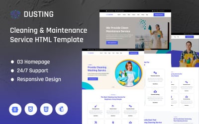 Spolveratura - Modello di sito Web HTML per pulizia e manutenzione