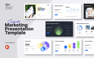 Präsentationsvorlage für einen Unternehmensmarketingplan
