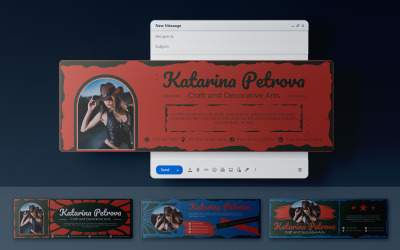 Retro E-posta İmza Şablonu 149