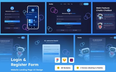 Chatbot A.I Login and Register Design