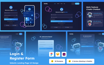 Chatbot-KI-Anmelde- und Registrierungsdesign