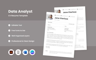 Clean CV Resume for Data Analysts