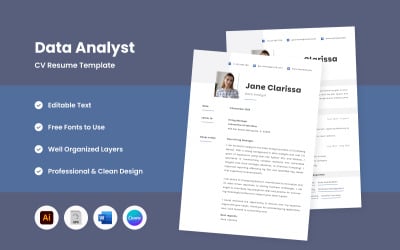 Data Analyst CV Resume Design