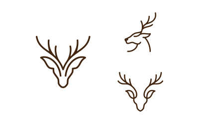 Deer head creative logo design vector 13