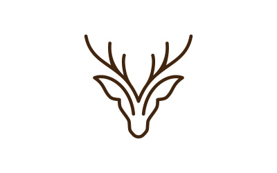 Deer head creative logo design vector 1