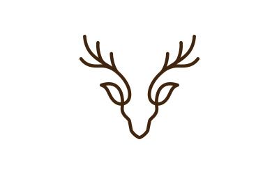 Deer head creative logo design vector 3