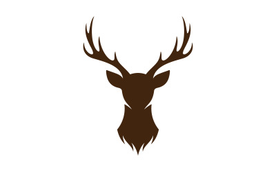 Diseño de logotipo creativo de cabeza de ciervo vector 11