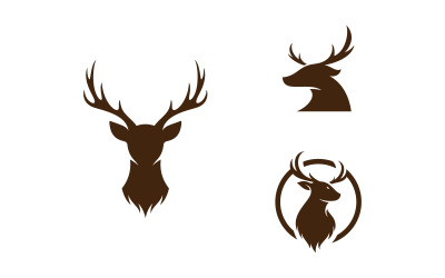 Diseño de logotipo creativo de cabeza de ciervo vector 15
