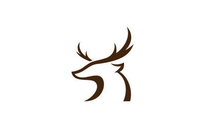 Diseño de logotipo creativo de cabeza de ciervo vector 5