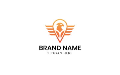Eagle pin mascot logo-12-571