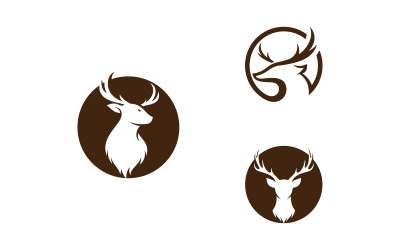 Głowa jelenia kreatywny projekt logo wektor 16