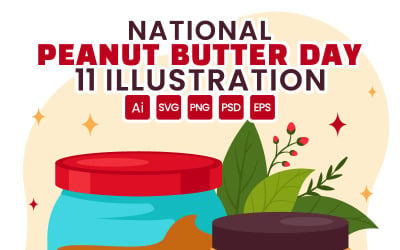 11 National Peanut Butter Day Illustration
