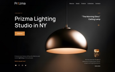 Bezplatná šablona Lighting Design Studio Weblium