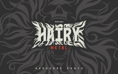 Hårig metall — Hardcore teckensnitt