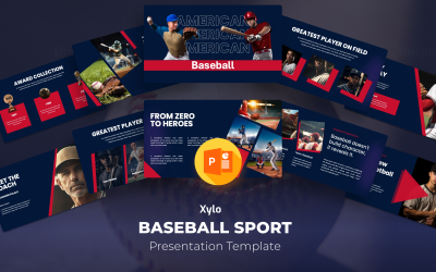 Xylo- Honkbal Sport PowerPoint Presentatie Sjabloon