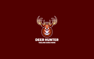 Deer Hunter Simple Mascot Logo