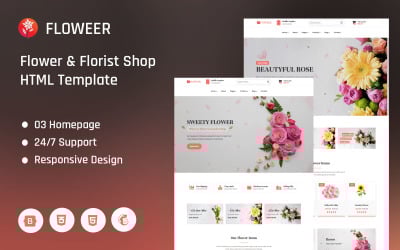 Floweer - Flower &amp;amp; Florist Shop HTML Template
