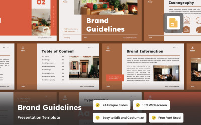 Présentation des diapositives du guide de la marque immobilière