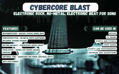 Background track for song - CyberCore Blast feat: Electronic rock, nu-metal, electronic beat