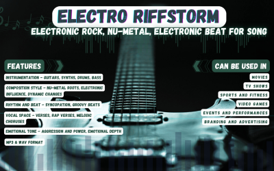 Background track for song - Electro Riffstorm feat: Electronic rock, nu-metal, electronic beat