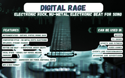 Фоновий трек для пісні - Digital Rage feat: Electronic rock, nu-metal, electronic beat