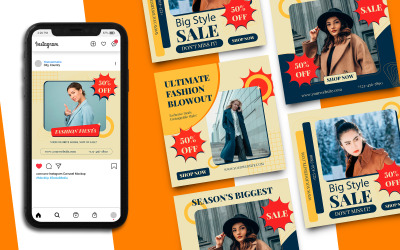 Moda Satışı Instagram Gönderi Şablonu 785