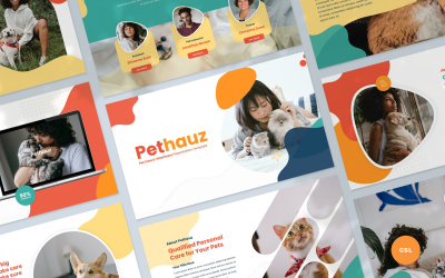 Pethauz - Presentation för husdjursvård Google Slides Mall