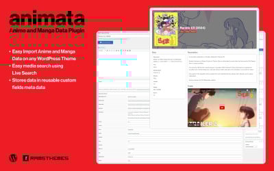 ANIMATA - Anime och Manga Data Plugin för WordPress