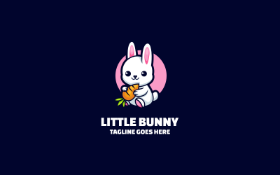 Little Bunny Simple Mascot Logo