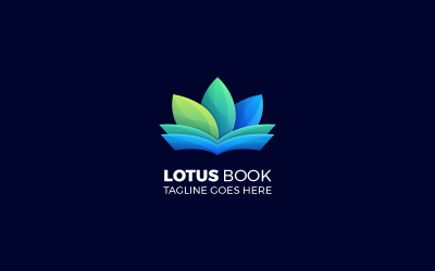 Lotus Book Gradient Colorful Logo