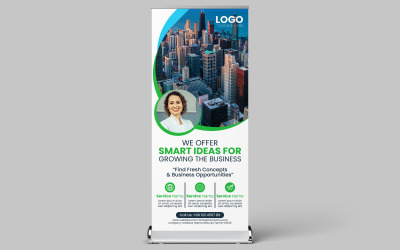 Rollup banner template for corporate business conferences