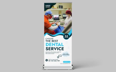 Template for a rollup banner medical services and healthcare