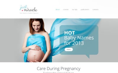 Modèle de site Web adapté à la grossesse