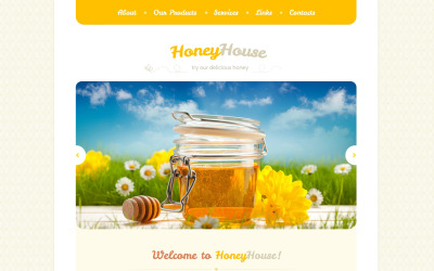 Modelo de site responsivo da Honey Store