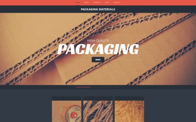 Modelo de site responsivo de embalagem
