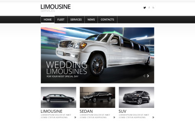 Šablona Joomla Limousine Services