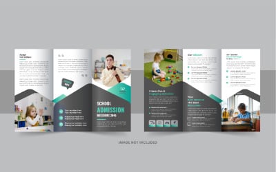 Kids School Admission Trifold Brochure, School academy trifold or school trifold design template