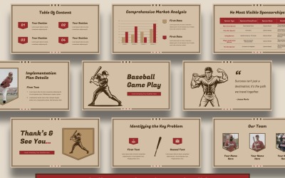 Baseball Sport Google Slides-tema