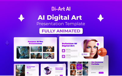 Di-Art AI 数字艺术 PowerPoint 模板