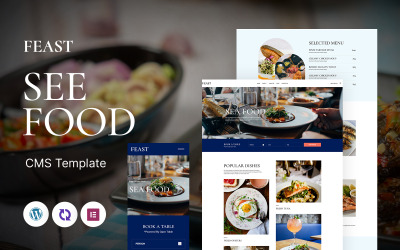 Hostina – Víceúčelové responzivní téma WordPress z mořských plodů a nevegetariánské restaurace