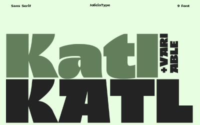Katl | Trendi betűtípusú betűtípus