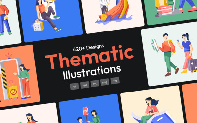 Moderní tématické ilustrace