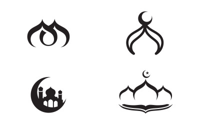 Mosque icon Logo Ramadan day design template V5