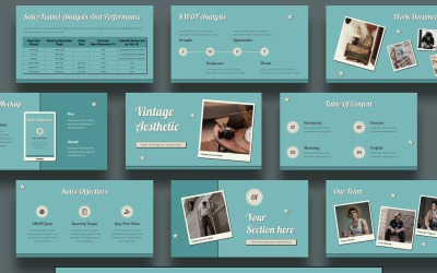 Szablon Keynote w stylu vintage estetycznym