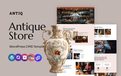 Antiq – Antikvárium és Vintage Gyűjtemény Többcélú WordPress Elementor téma