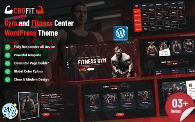 Crofit- Edzőterem és fitneszközpont WordPress téma