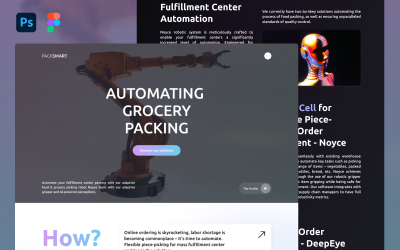 PackSmart – шаблон PSD для автоматичного пакування продуктів