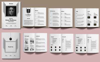 Elegant Resume Booklet Template
